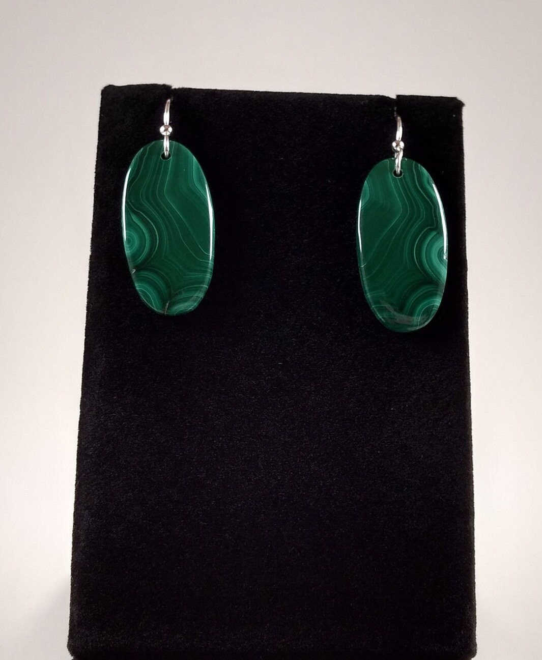 Malachite And Sterling Silver Earrings Handmade By Chris Hay Malachite And Sterling Silver Earrings Handmade By Chris Hay