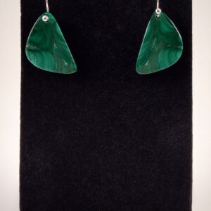Malachite and Sterling Silver Earrings Handmade by Chris Hay