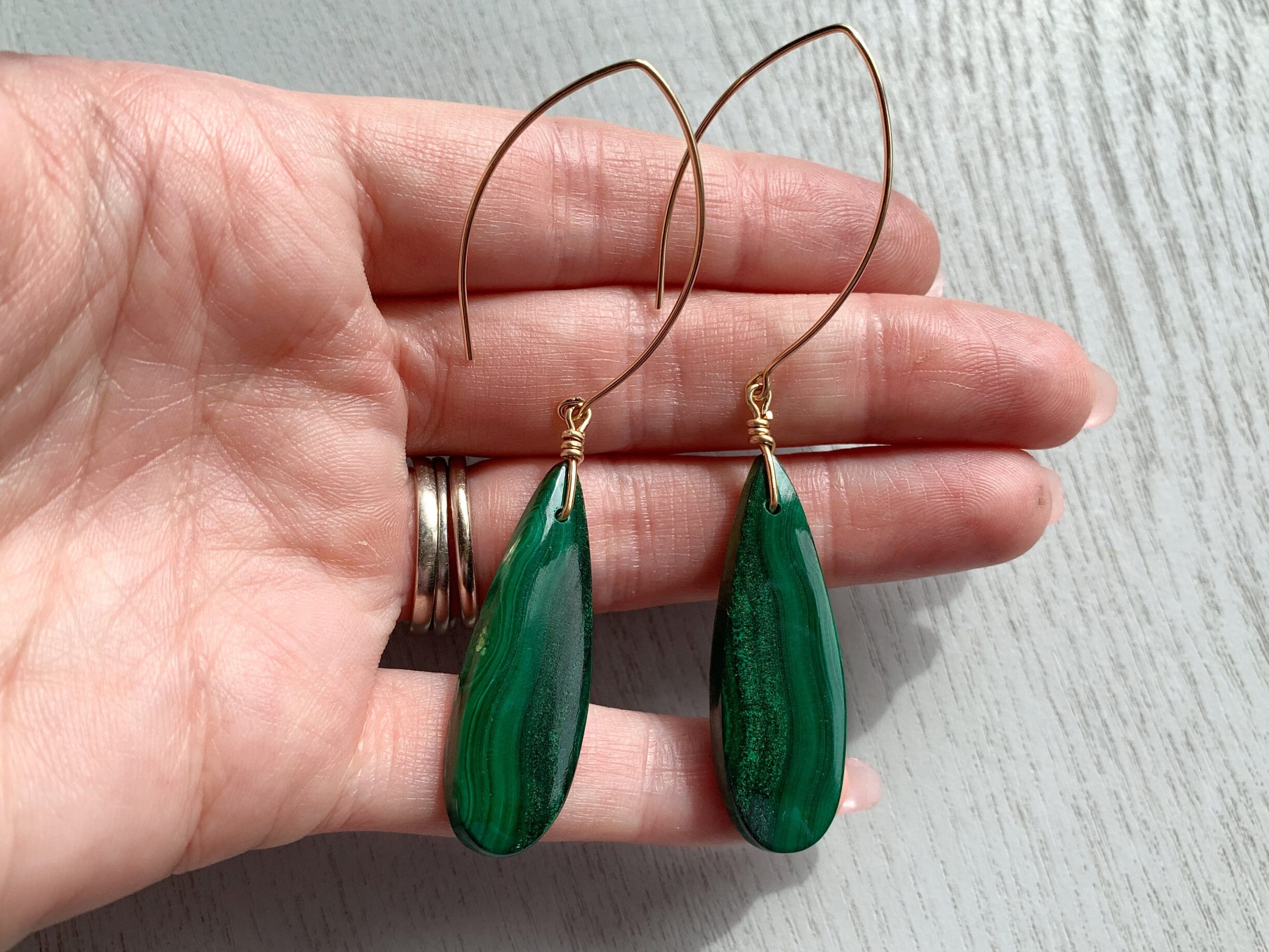 Raw Malachite Earrings, Green Stone Earrings, Healing Crystal Jewelry, Heart Chakra Jewelry, Green Crystal Dangle Earrings Gold, Exact Pair