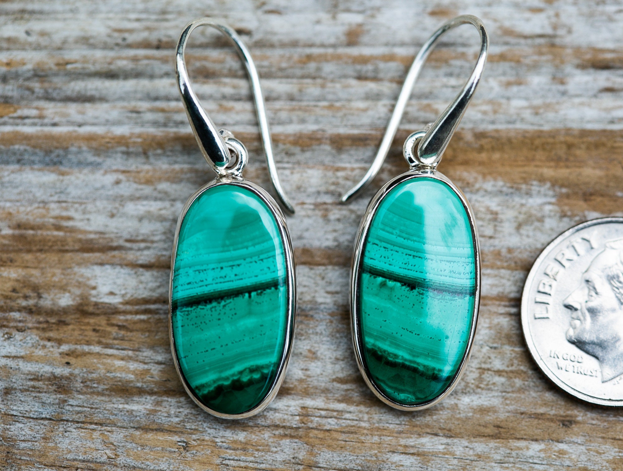 Sterling Silver Malachite Dangle Earrings – Natural Gemstone Jewelry Sterling Silver Malachite Dangle Earrings – Natural Gemstone Jewelry