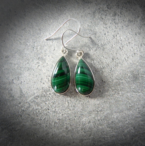 Malachite Earrings Sterling Silver • Green Malachite Earrings • Genuine Malachite Earrings • Sterling Malachite Teardrop Earrings For Her Malachite Earrings Sterling Silver • Green Malachite Earrings • Genuine Malachite Earrings • Sterling Malachite Teardrop Earrings For Her
