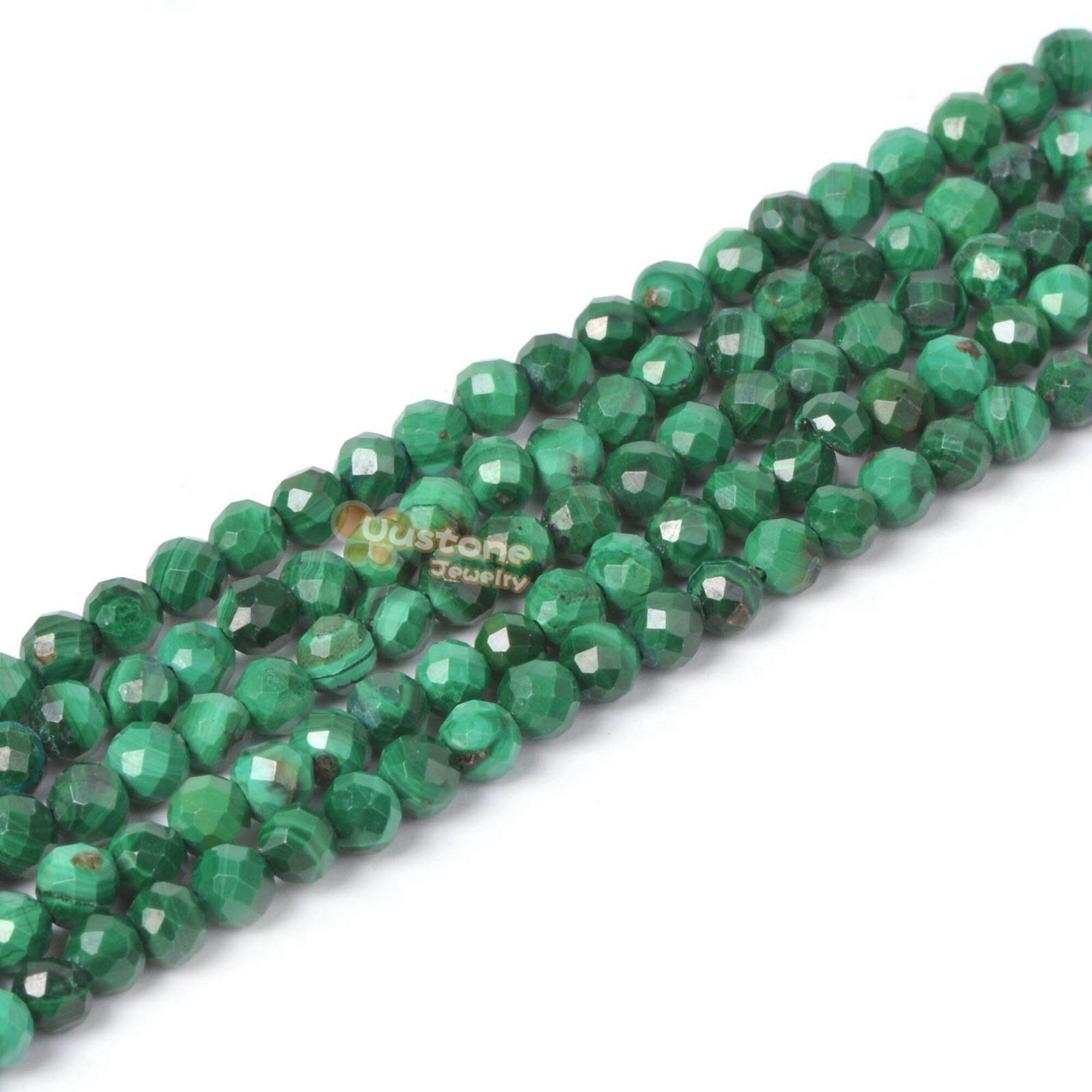 3mm To 4mm Malachite Faceted Round Loose Beads Strand 15.5-16" Diy Jewelry Making 3mm To 4mm Malachite Faceted Round Loose Beads Strand 15.5-16" Diy Jewelry Making