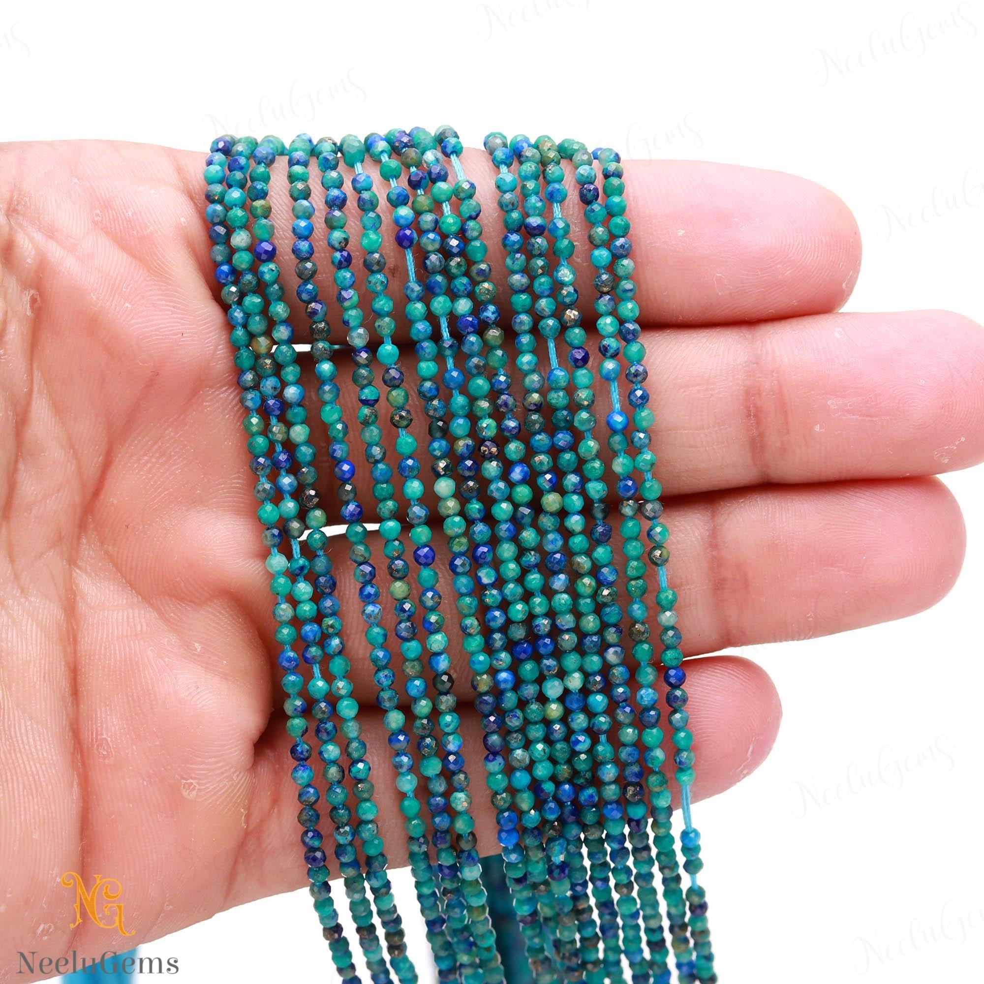 Aaa+ Natural Azulite Malachite Microcut Faceted Beads,2.1-2.2 Mm Azulite Tiny Rondelle Beads,13"gemstone Beads For Handmade Jewelry Aaa+ Natural Azulite Malachite Microcut Faceted Beads,2.1-2.2 Mm Azulite Tiny Rondelle Beads,13"gemstone Beads For Handmade Jewelry