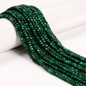 Natural Malachite Faceted Rondelle Beads 2x3mm 3x4mm 15.5" Strand Natural Malachite Faceted Rondelle Beads 2x3mm 3x4mm 15.5" Strand