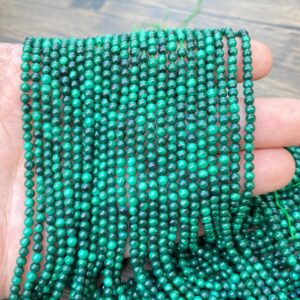 2mm/3mm/4mm Natural Gemstone Round Beads,malachite Round Beads,gemstone Beads Necklace,crystal Beads,smooth Round Beads,for Jewelry Making.