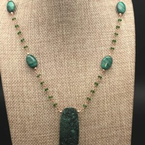 Druzy Malachite Necklace
