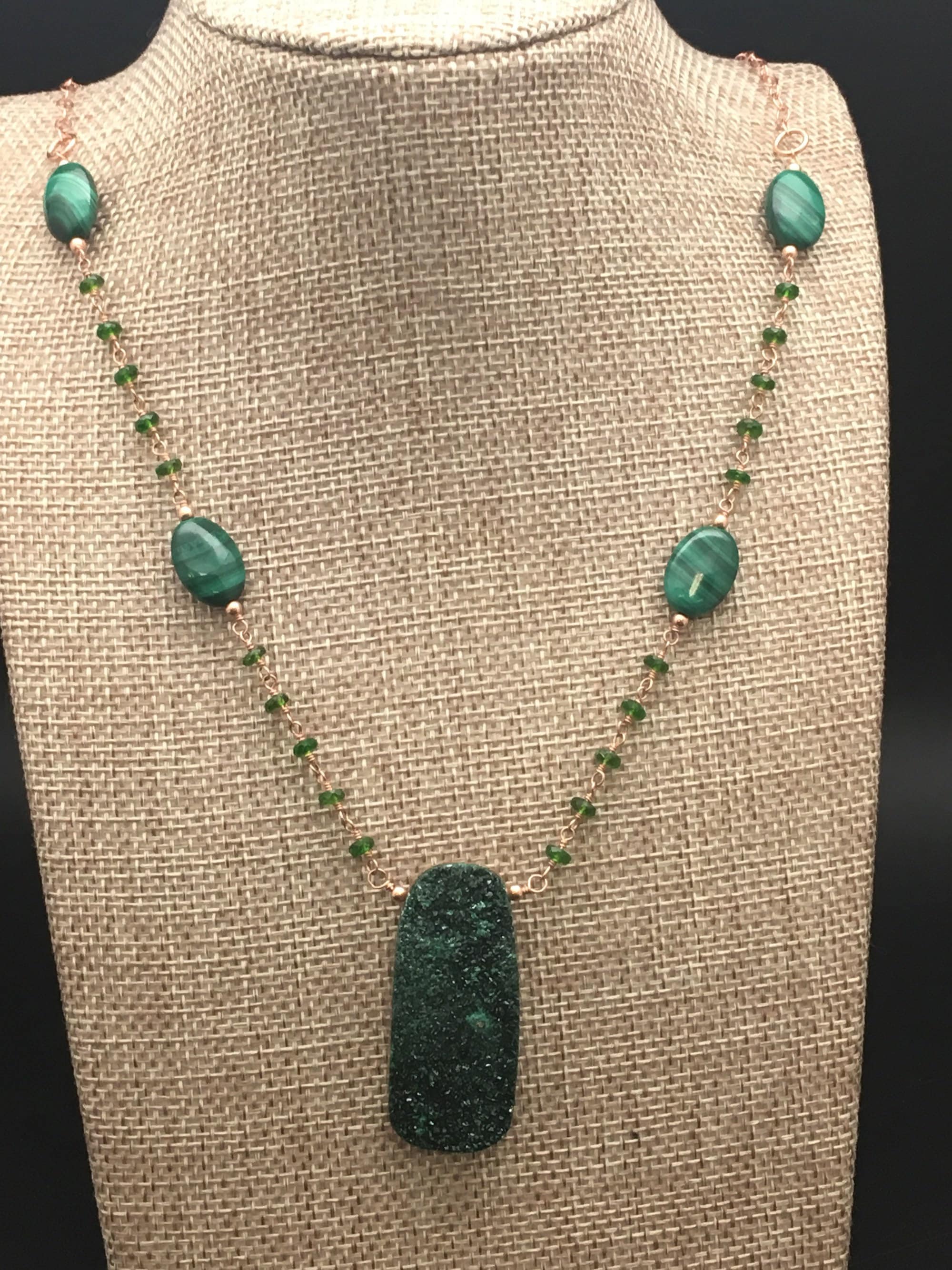 Druzy Malachite Necklace Druzy Malachite Necklace