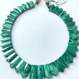 Handmade Malachite Choker Necklace: Boho Gemstone Crystals, 16" Handmade Malachite Choker Necklace: Boho Gemstone Crystals, 16"