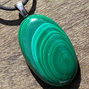 Natural Malachite Healing Stone Necklace!