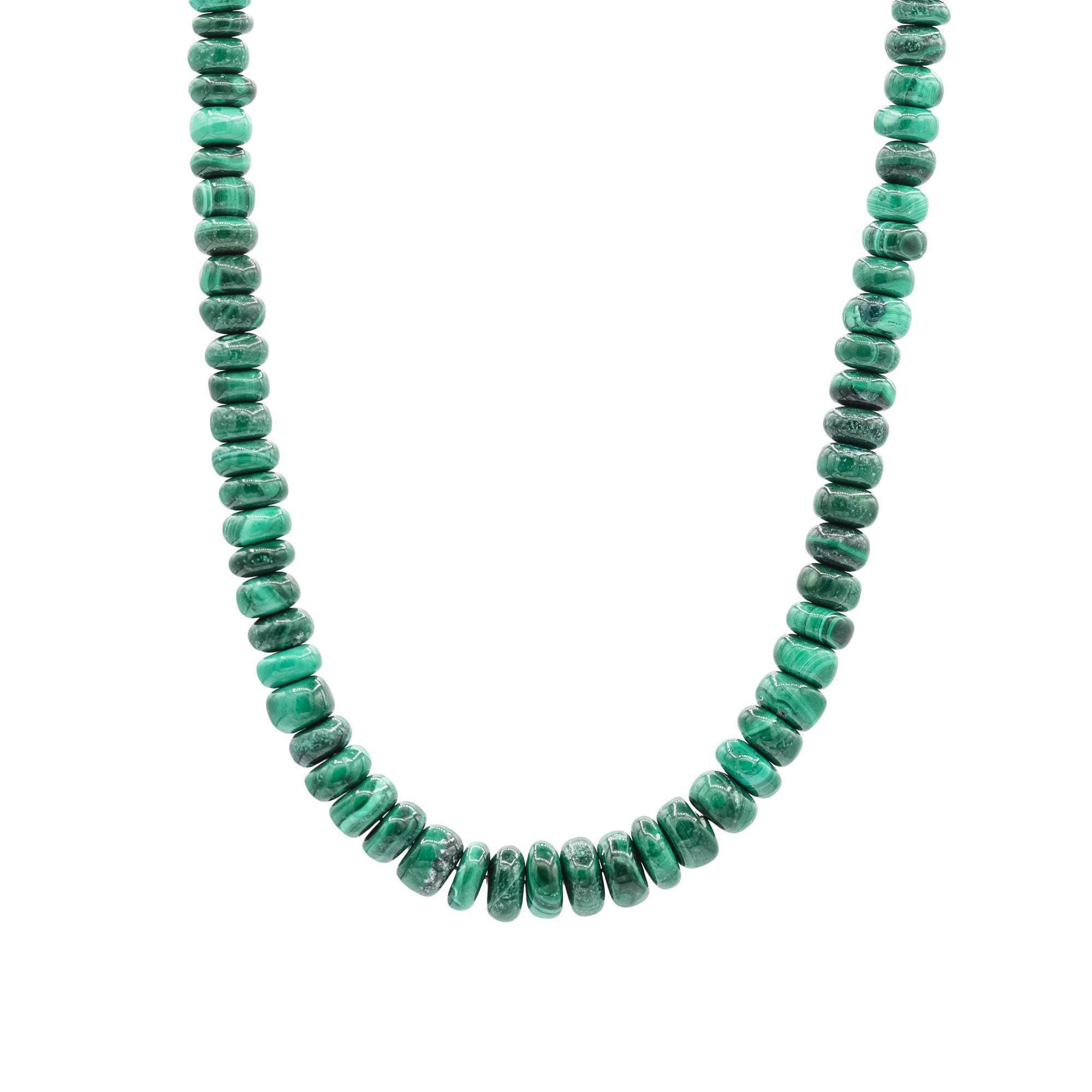 Malachite Necklace | Statement Malachite Necklace | [enmp1191] Malachite Gold Jewelry | Healing Malachite Jewelry