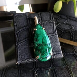Teardrop Malachite Necklace: Handmade Jewelry Gifts