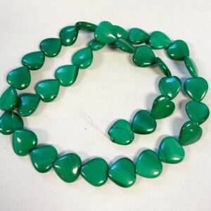 100% Natural Green Malachite Smooth Heart Beads 12x12x5mm Gemstone From Congo 15.5" Strand 100% Natural Green Malachite Smooth Heart Beads 12x12x5mm Gemstone From Congo 15.5" Strand