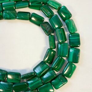 100% Natural Green Malachite Smooth Rectangle Beads 14x10x5mm Gemstone From Congo 15.5" Strand 100% Natural Green Malachite Smooth Rectangle Beads 14x10x5mm Gemstone From Congo 15.5" Strand