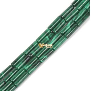 13mm Genuine Malachite Cylinder Tube Loose Gemstone Beads 15"