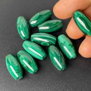 2pcs 10x20mm Genuine Natural Malachite Stone Oval Barrel/rice Beads, Malachite Marquise/navette Beads 2pcs 10x20mm Genuine Natural Malachite Stone Oval Barrel/rice Beads, Malachite Marquise/navette Beads