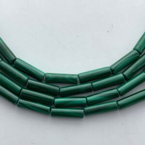 4x13mm Tube Malachite Gemstone Beads. Full 15" Strand Of Banded Green Malachite Beads, 30 Per Strand. 4x13mm Tube Malachite Gemstone Beads. Full 15" Strand Of Banded Green Malachite Beads, 30 Per Strand.