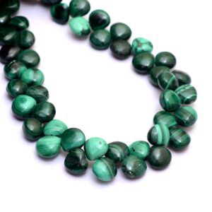 Aaa+ Natural Malachite Gemstone 7mm-9mm Smooth Heart Briolette Beads | 8inch Strand | Green Malachite Semi Precious Gemstone Loose Beads Aaa+ Natural Malachite Gemstone 7mm-9mm Smooth Heart Briolette Beads | 8inch Strand | Green Malachite Semi Precious Gemstone Loose Beads