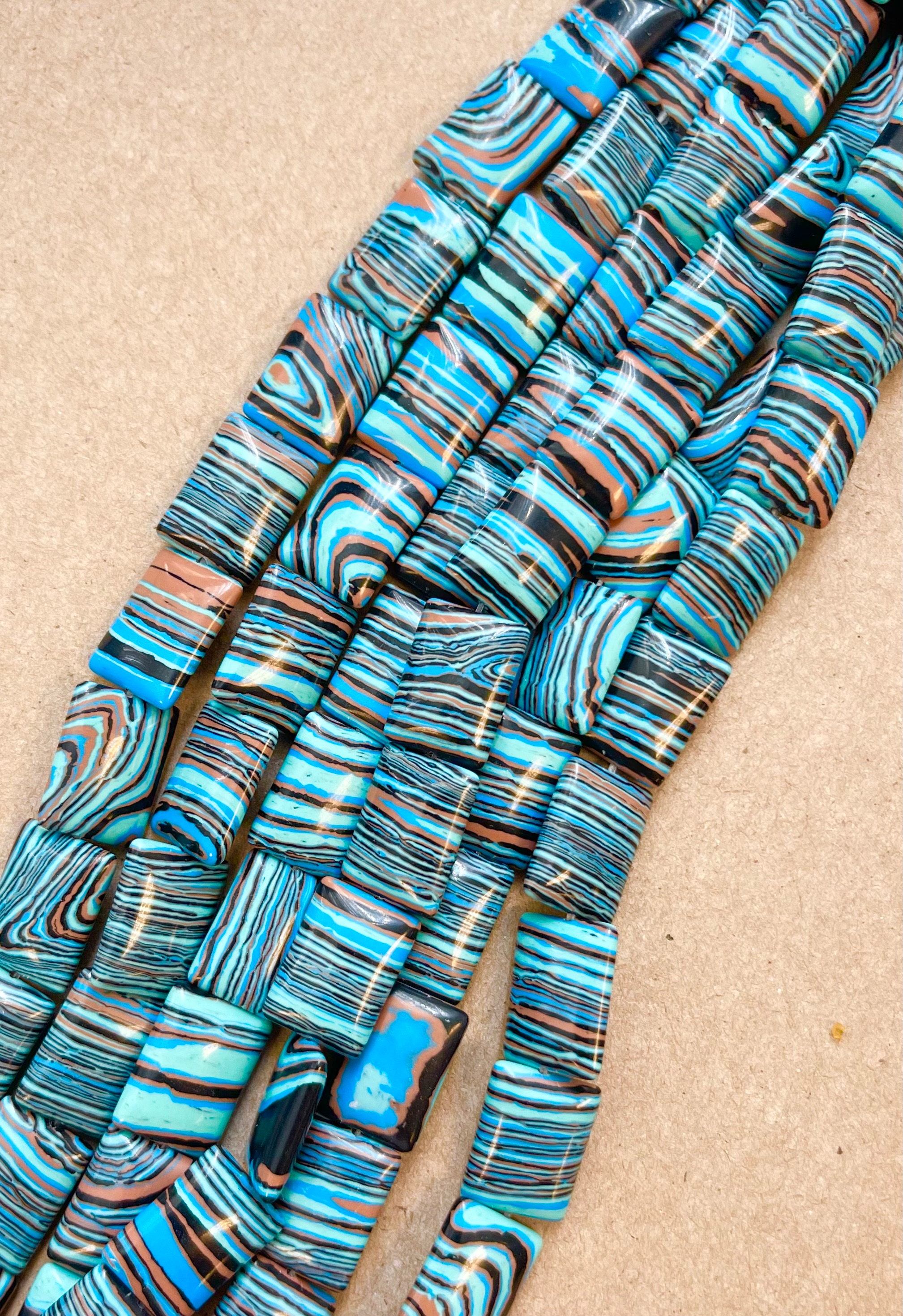 Dyed Malachite 18x13x6mm Rectangle Gemstone Beads-- 15.5 Inch Strand