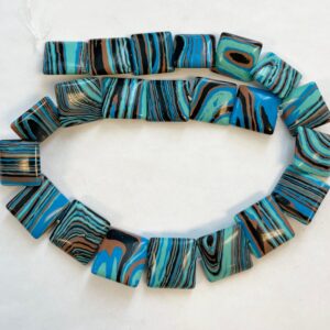 Dyed Malachite 18x18x6mm Square Gemstone Beads-- 15.5 inch strand Dyed Malachite 18x18x6mm Square Gemstone Beads-- 15.5 inch strand