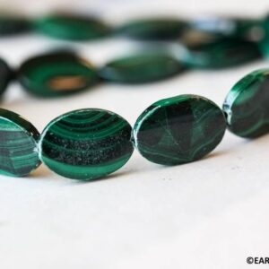 L/ Malachite 13x18mm Flat Oval Beads 16" Strand Natural Gemstone Beads For Jewelry Making (178-1244 A-) L/ Malachite 13x18mm Flat Oval Beads 16" Strand Natural Gemstone Beads For Jewelry Making (178-1244 A-)