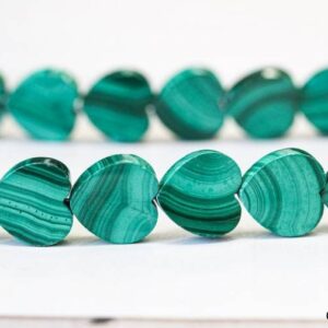 M/ Malachite 12mm/ 10mm Flat Heart Beads 15.5" strand Natural Green Malachite gemstone beads For jewelry making M/ Malachite 12mm/ 10mm Flat Heart Beads 15.5" strand Natural Green Malachite gemstone beads For jewelry making
