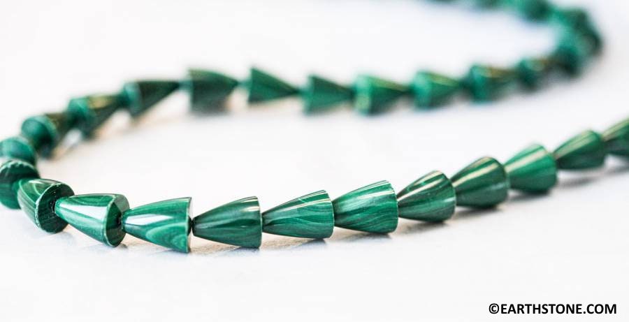 M/ Malachite 8x9mm Coin Beads 15.5" Strand Size Varies Natural Green Gemstone Malachite Cone Shape Beads For Crafts For All Jewelry Making M/ Malachite 8x9mm Coin Beads 15.5" Strand Size Varies Natural Green Gemstone Malachite Cone Shape Beads For Crafts For All Jewelry Making
