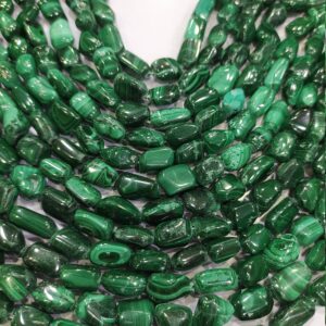 Natural Malachite Smooth Beads, 8-12 MM Approx Malachite Tumbled Bead 20 Inch Strand An Amazing Item, Semi Precious Gemstone, Jewelry Making Natural Malachite Smooth Beads, 8-12 MM Approx Malachite Tumbled Bead 20 Inch Strand An Amazing Item, Semi Precious Gemstone, Jewelry Making