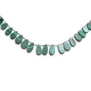 Natural Malachite Smooth Pear Both Side Flat Beads, 8x12 Mm To 8x16 Mm, Malachite Pear Jewelry Making Beads, 16 Cm, Price Per Strand Natural Malachite Smooth Pear Both Side Flat Beads, 8x12 Mm To 8x16 Mm, Malachite Pear Jewelry Making Beads, 16 Cm, Price Per Strand