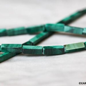 S/ Malachite 4x13mm Rectangle Beads 16" Strand Natural Gemstone For Jewelry Making 178-1255 S/ Malachite 4x13mm Rectangle Beads 16" Strand Natural Gemstone For Jewelry Making 178-1255