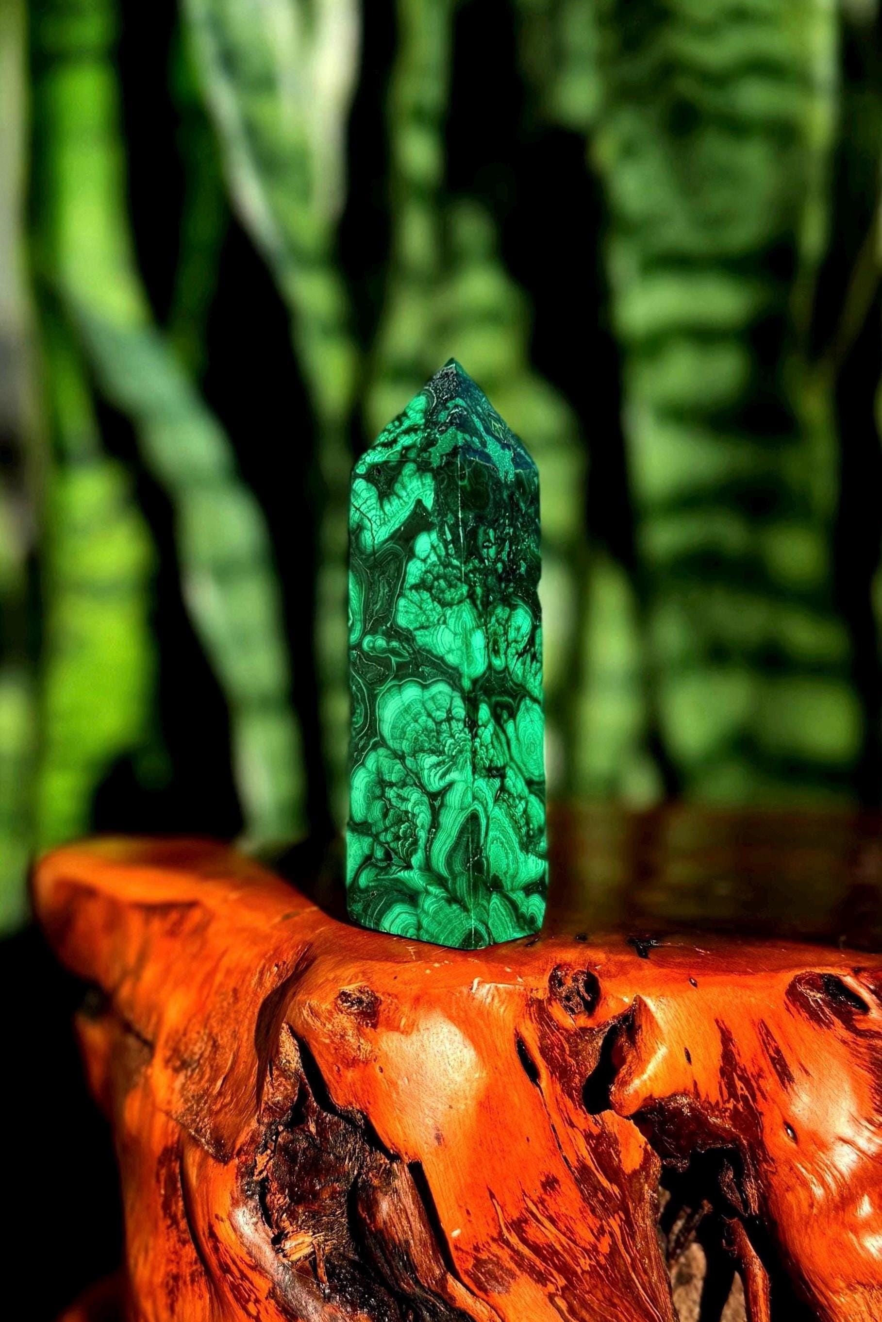 Malachite Crystal Tower - For Major Healing, Transformation, And Protection - Healing Crystal
