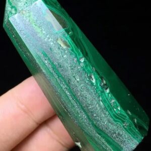 Natural Malachite Wand obelisk tower point crystal reiki point gemstone semiprecious