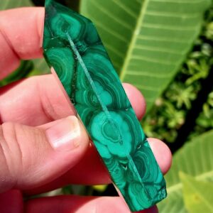 Stunning Polished Banded Malachite Wand. Green Malachite Wand. Crystal Wand. Malachite Wand Crystal. Green Malachite. Malachite Crystal Wand