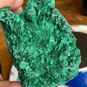 166 grams velvet malachite raw mineral crystal heart throat chakra Libra , Scorpio , Capricorn  4x3x1.25 inch approximately