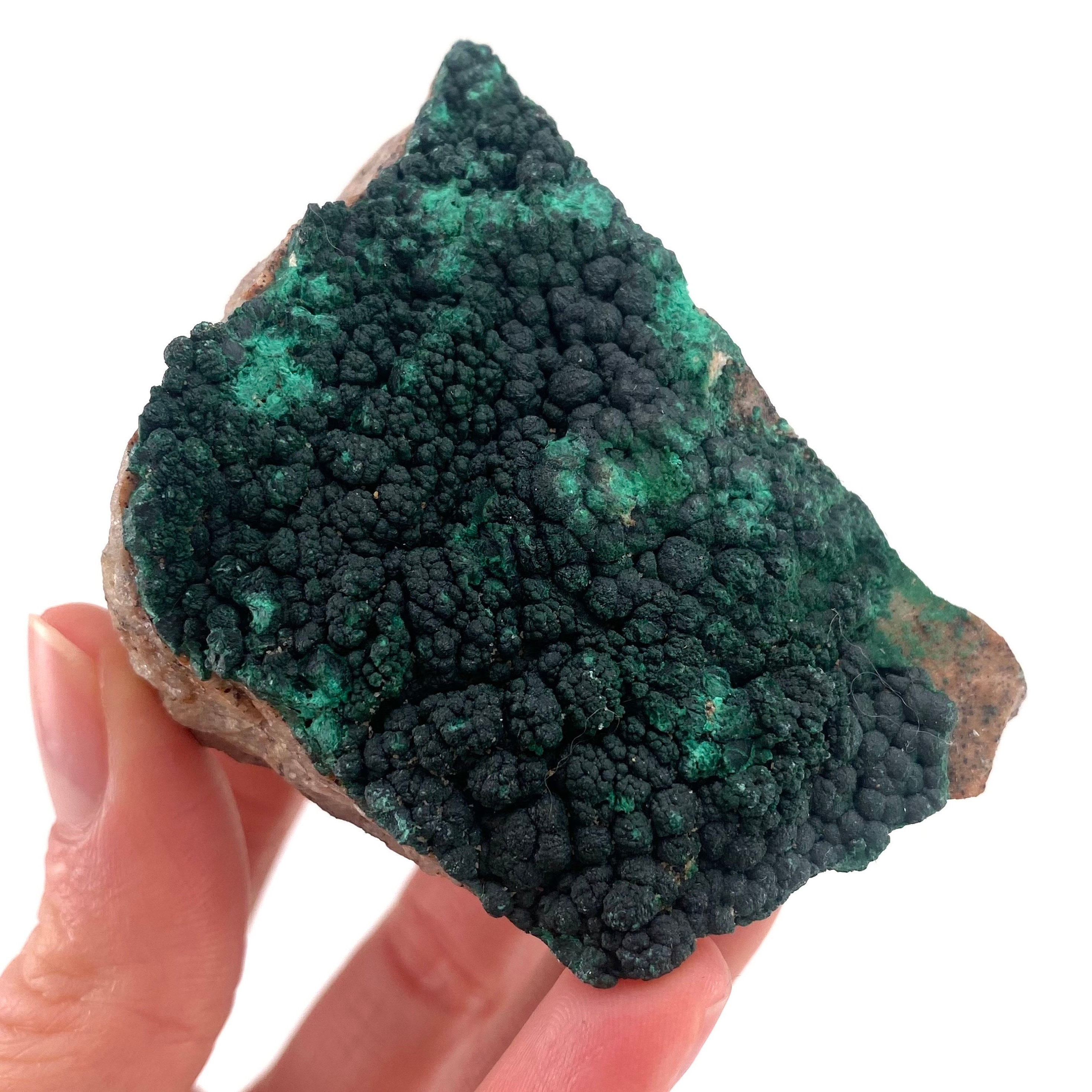 Botryoidal Malachite Specimen | Raw Congo Crystal (6x4 Cm)