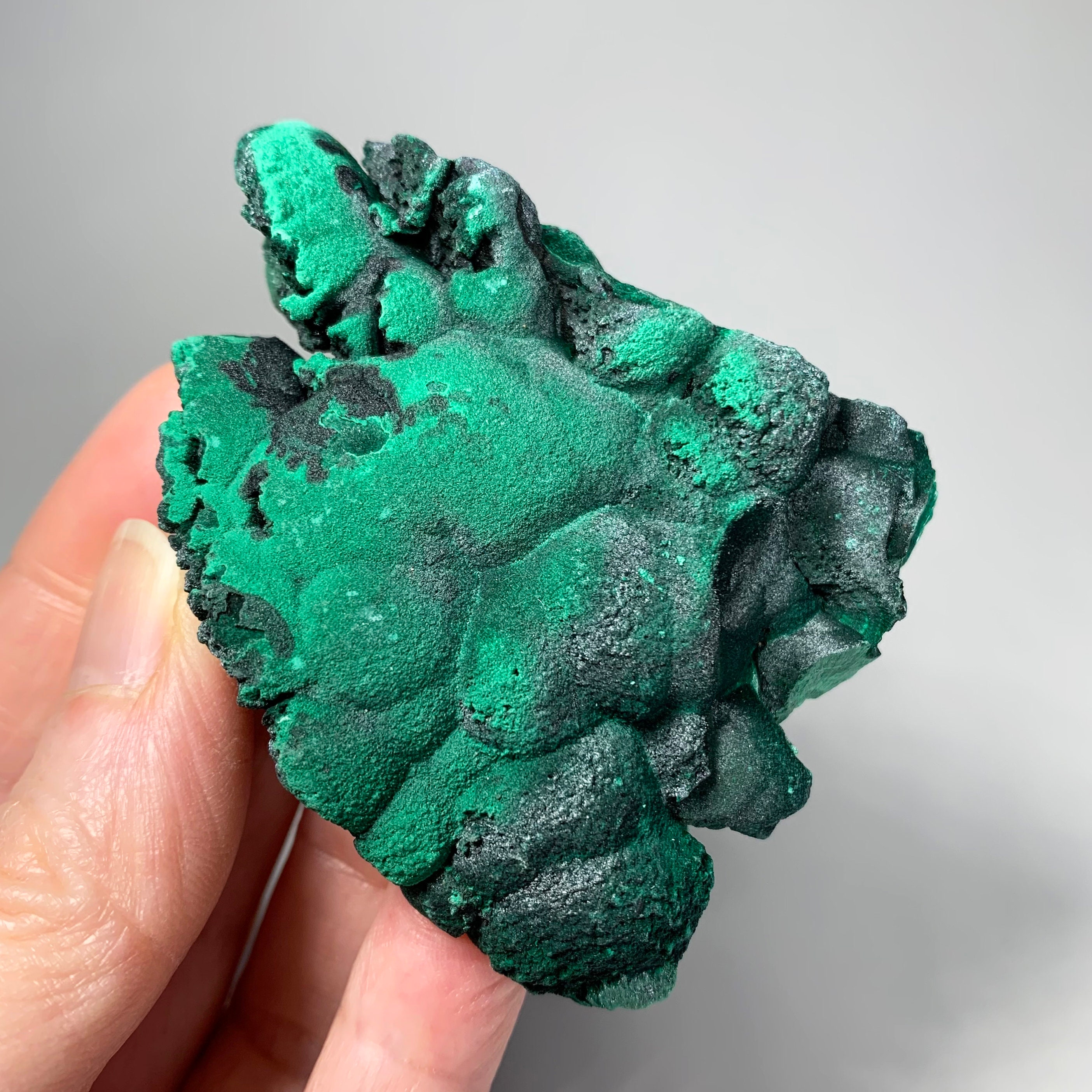 Malachite Crystal Cluster 2.6" - Fibrous Raw Natural Mineral Specimen - 114g