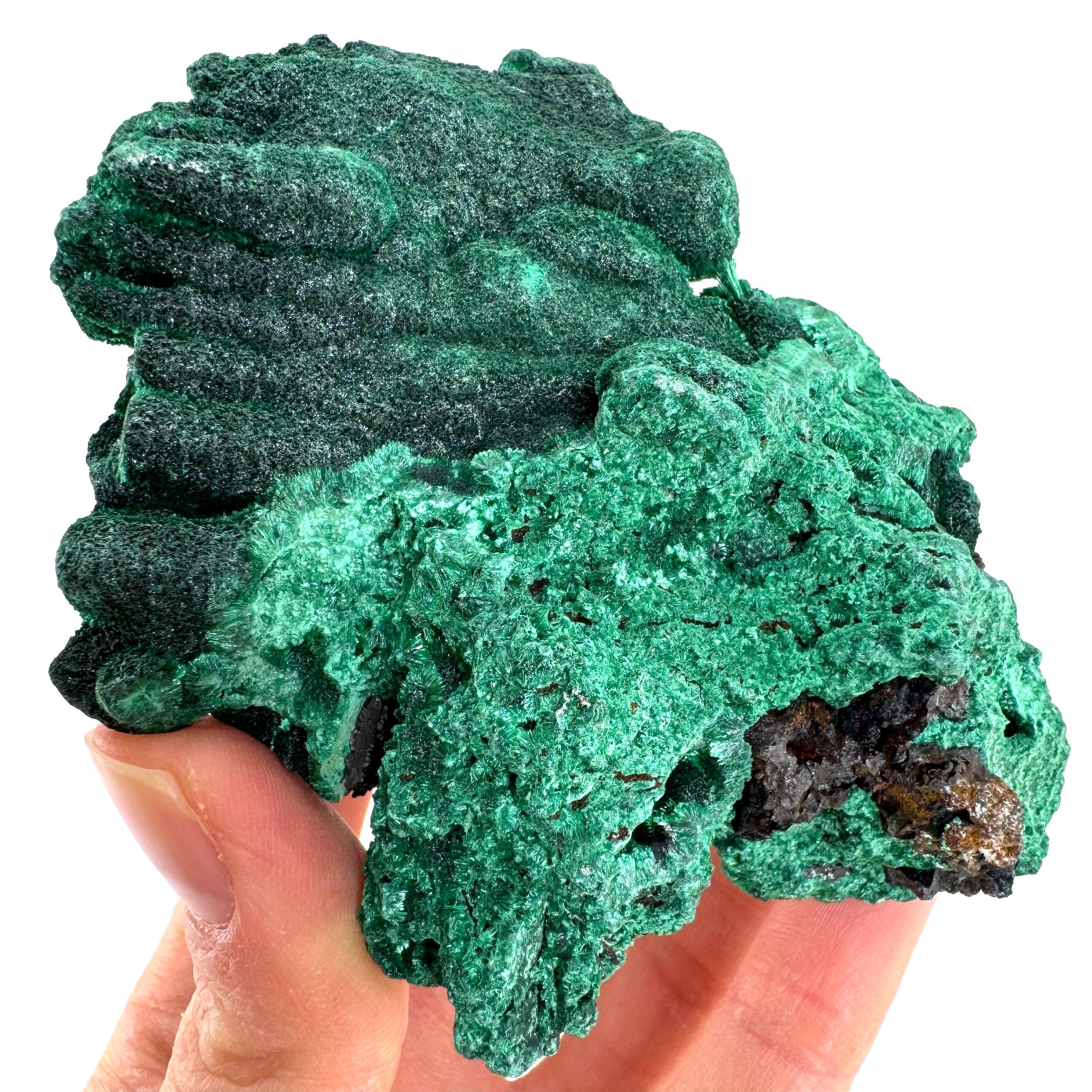 Fibrous Malachite (dr Congo) | Raw Green Malachite Crystal, Mineral Specimen