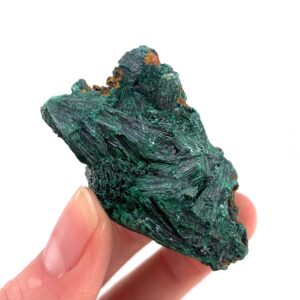 Fibrous Velvet Malachite Specimen | Natural Congo Crystal