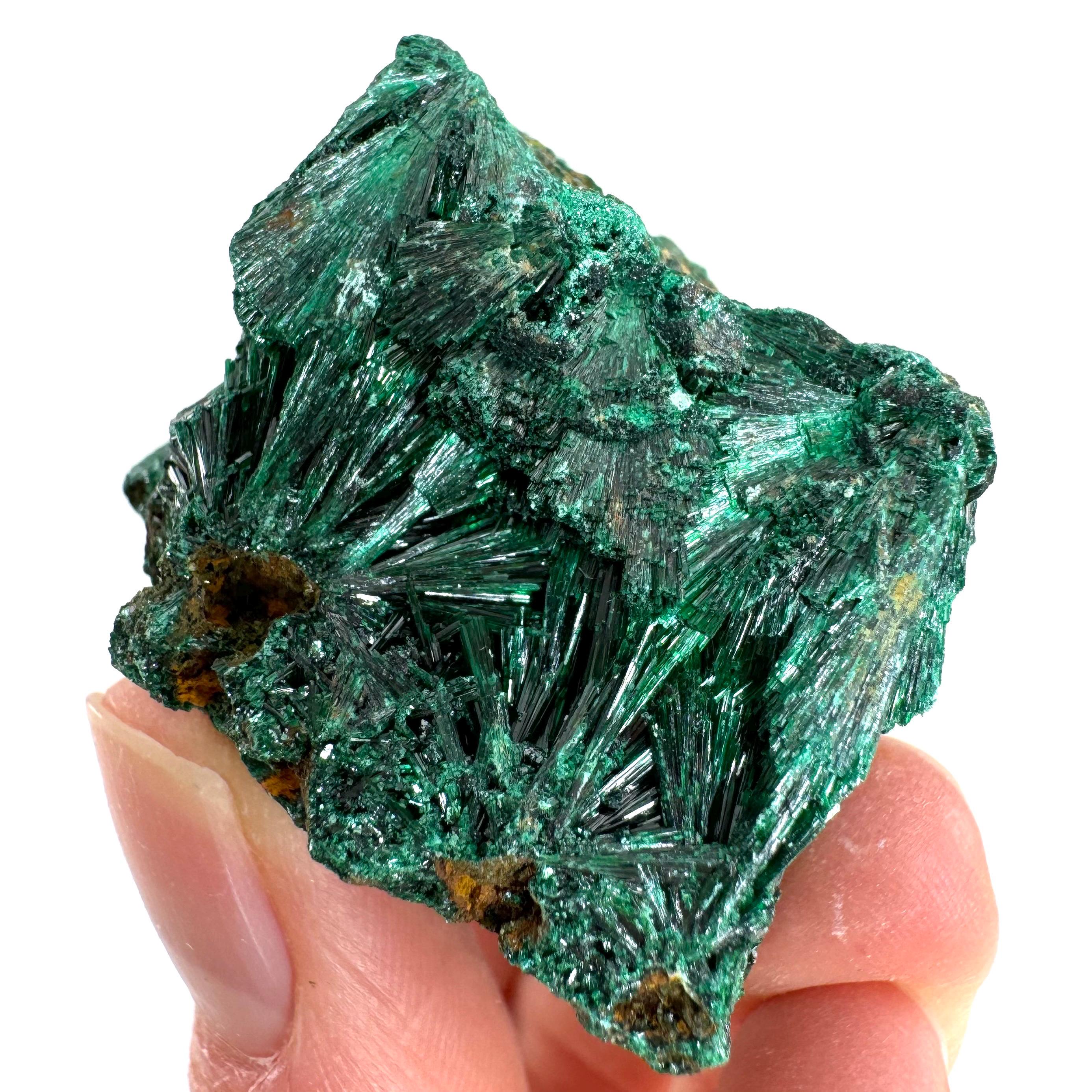 Fibrous Velvet Malachite Specimen | Natural Congo Crystal Fibrous Velvet Malachite Specimen | Natural Congo Crystal