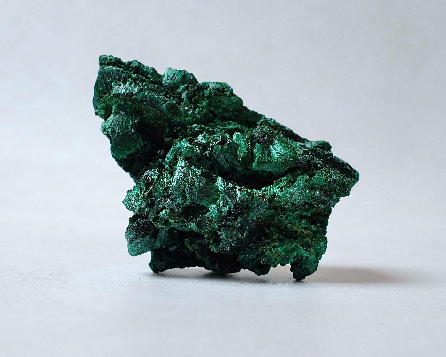 Large Velvet Malachite Specimen | Fibrous Malachite Natural Crystal