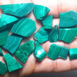 Natural Malachite Rough Gemstone: Unpolished Stone For Jewelry