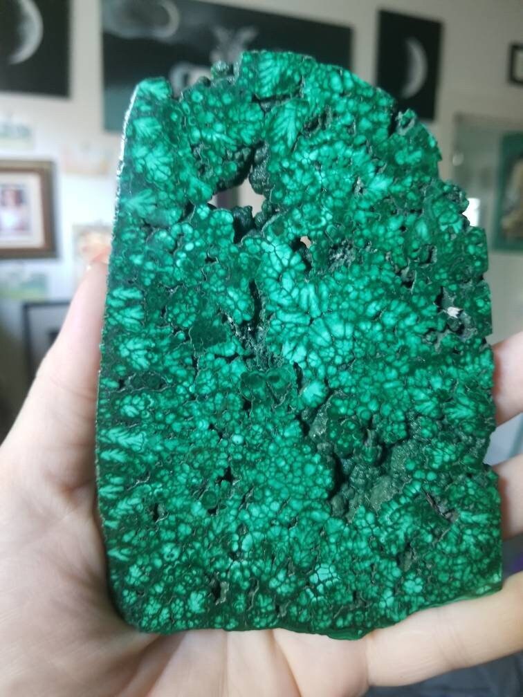Malachite Slab, Sphere, Tower, Velvet Malachite Raw | Natural Crystal | Genuine Gemstone