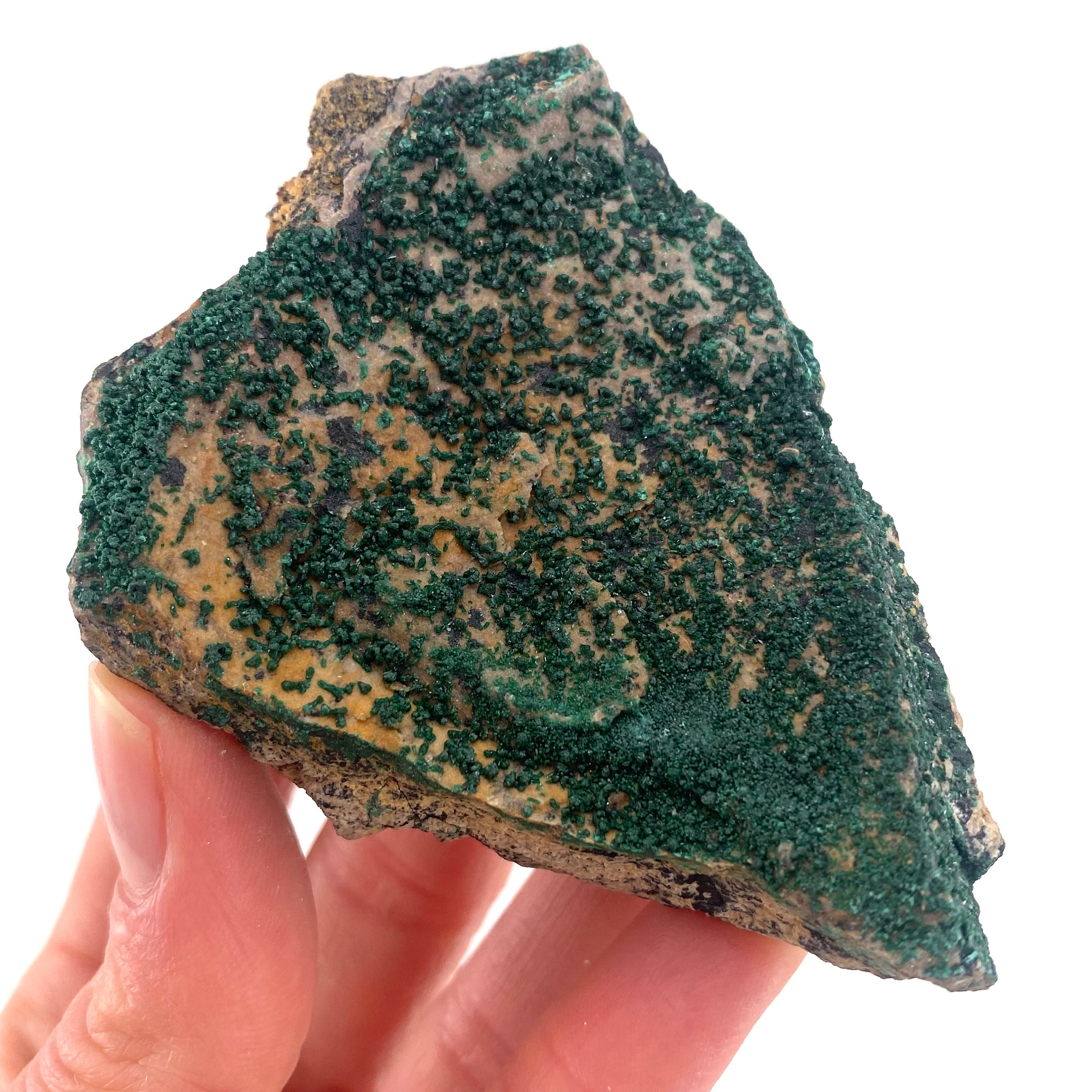 Sparkly Botryoidal Malachite Specimen | Raw Congo Crystal (8x5 Cm)