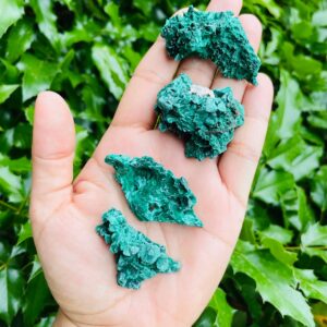 Velvet Malachite Crystal (1) One Rough Malachite Green Raw Malachite Fibrous Cluster Natural Mineral Gemstone Raw Crystal African Congo