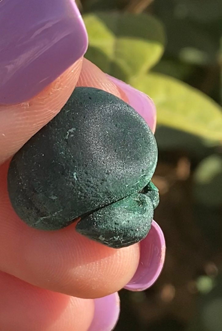 Velvety Green Malachite Specimen | Raw Cats Eye Crystal, China