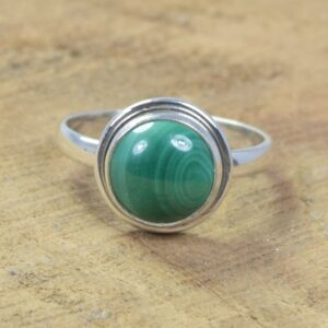 Malachite Ring: 925 Sterling Silver Gemstone, Us Size 9
