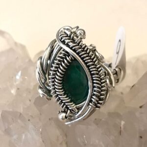 Malachite Eye Ring Size 9