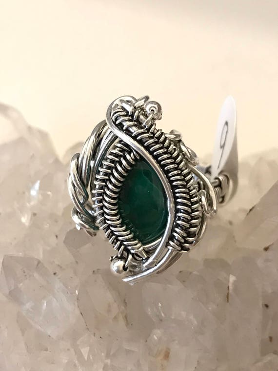 Malachite Eye Ring Size 9 Malachite Eye Ring Size 9