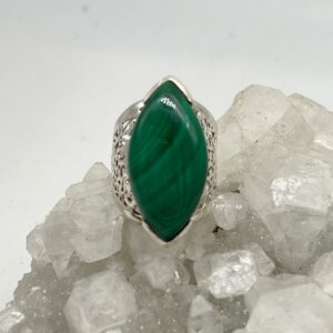 Malachite Ring, Size 10 1/2