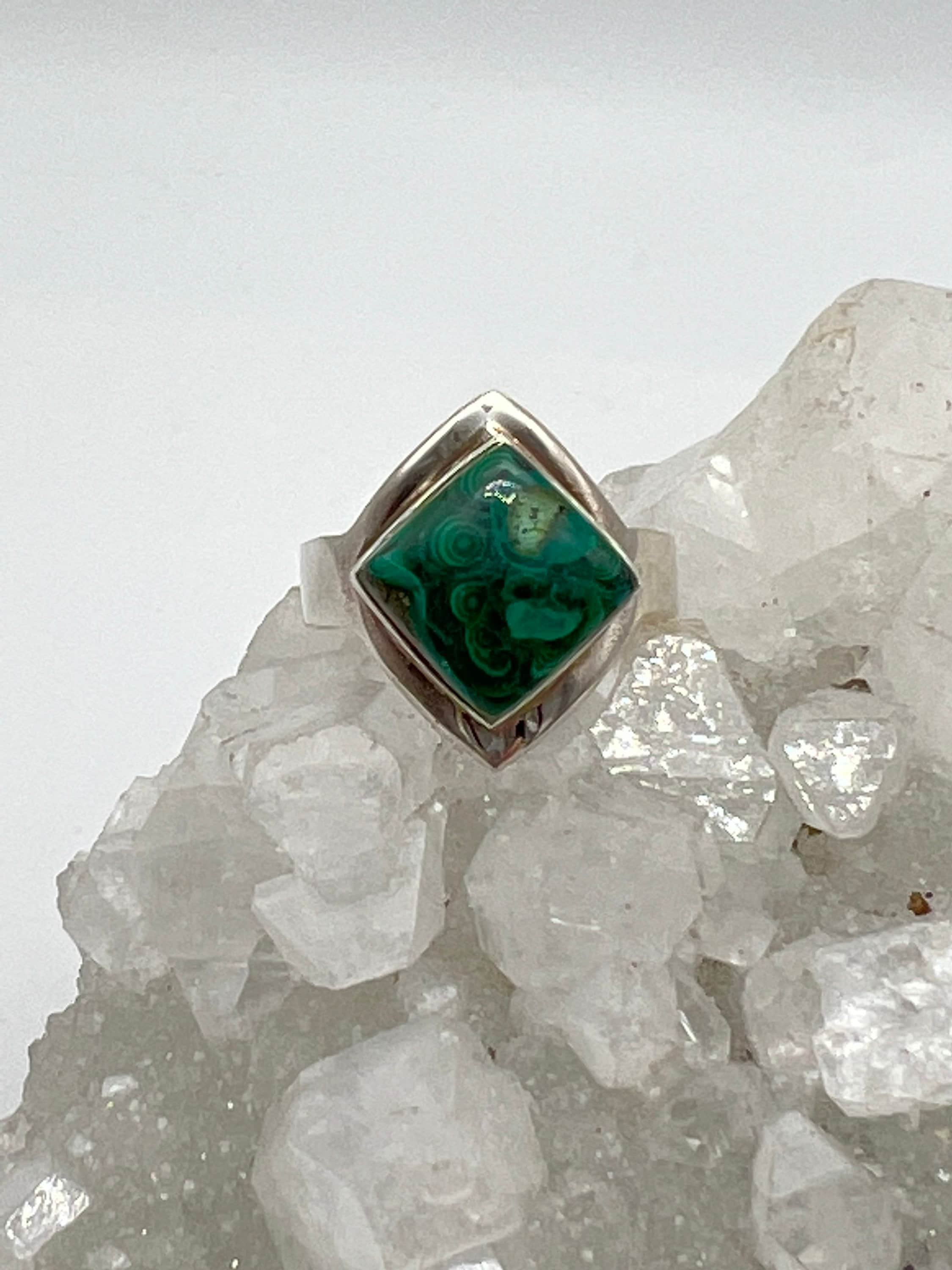 Malachite Ring, Size 10 Malachite Ring, Size 10