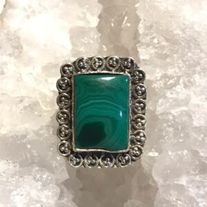 Malachite Ring Size 7 1/2